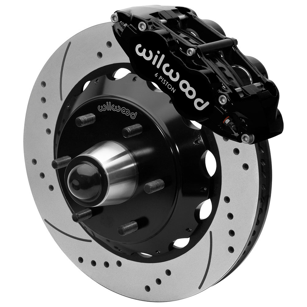 Wilwood Brakes Front Brake Kit C10 6Lug FNSL6R 14in Drilled Blk