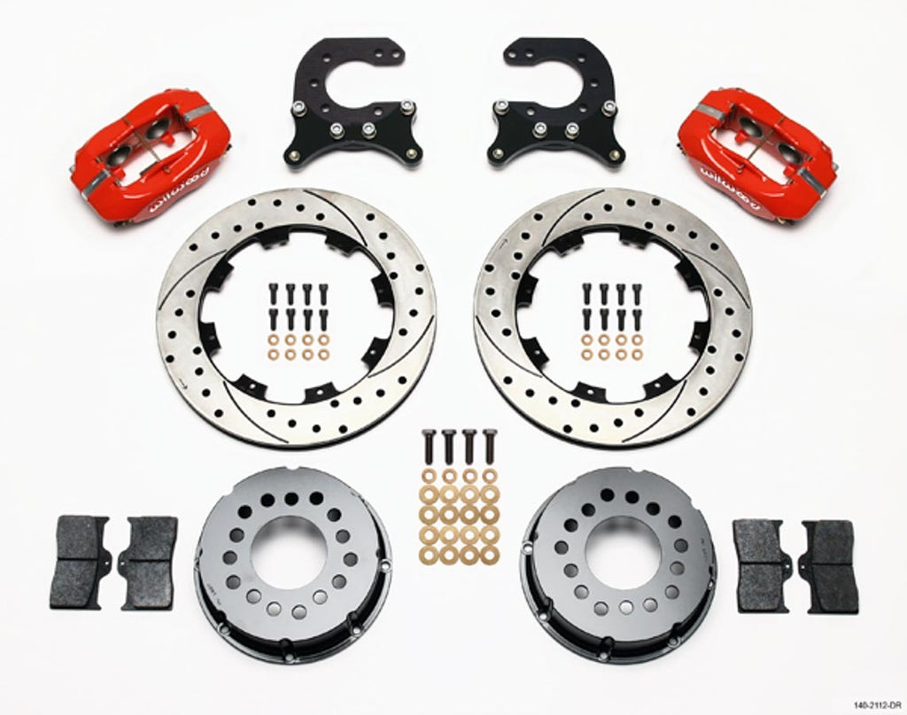 Brake Kit Rear Chevy 12- Bolt Billet Caliper Red