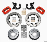 Wilwood Brakes P/S Rear Disc Kit New Big Ford Drilled Red