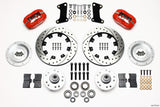 Wilwood Brakes Front Brake Kit 67-72 Camaro Nova Red Calipers