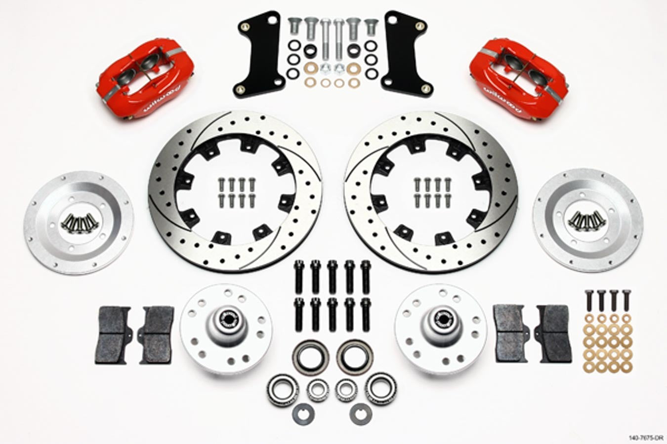 Wilwood Brakes Front Brake Kit 67-72 Camaro Nova Red Calipers