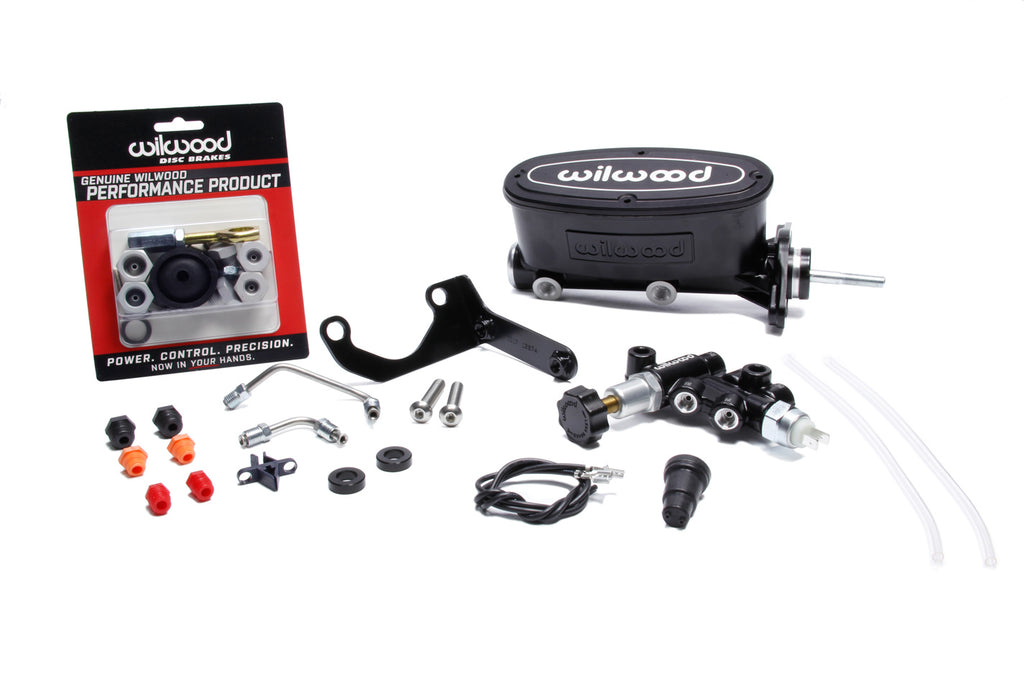 Wilwood Brakes Alum. Tandem M/C Kit w/ Brkt Prop Valve 15/16in