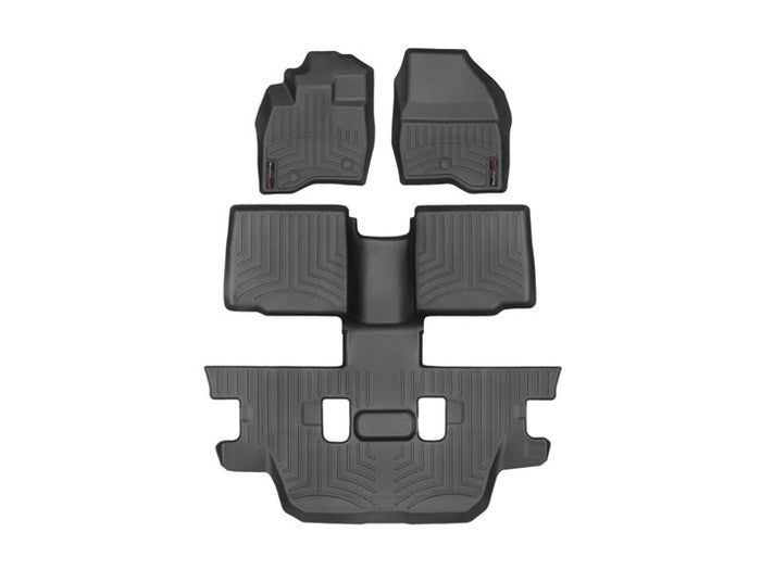 WeatherTech 11-19 Ford Explorer 2nd Row w/o Console Front & Rear FloorLiner - Black