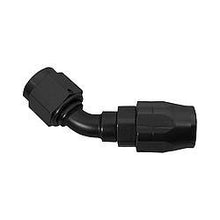 Load image into Gallery viewer, #12 45 Deg Double Swivel Hose End Black