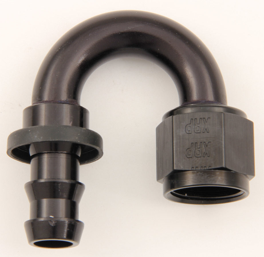 XRP #8 180 Deg Push-On Hose End Black