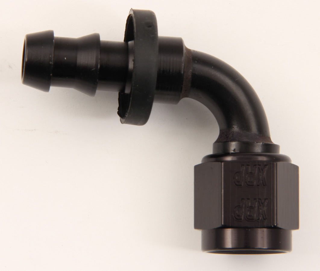 XRP #6 90 Deg Push-On Hose End Black