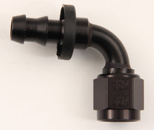 Cargar imagen en el visor de la galería, #8 90 Deg Push-On Hose End Black