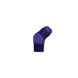 XRP 45 Degree AN-NPT Fitting -6 AN Male to 1/4 NPT Male Aluminum Blue