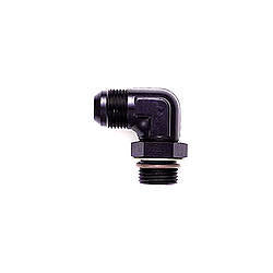 XRP -16 Male to -12 O-Ring Port 90 Degree Adapter Fitting - Black Anodized Aluminum