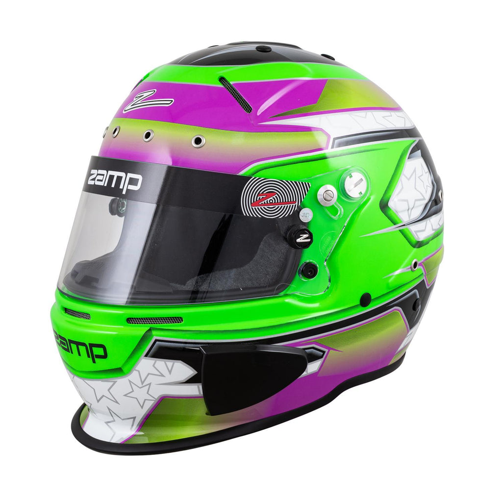 zamp Helmet RZ-70E Switch L Grn/Purp SA2020/FIA