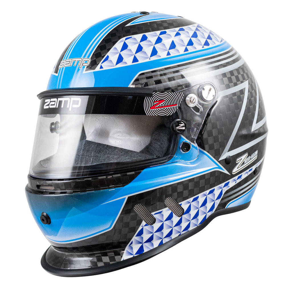 zamp Helmet RZ-65D Carbon L Flo Blu/Gry SA2020