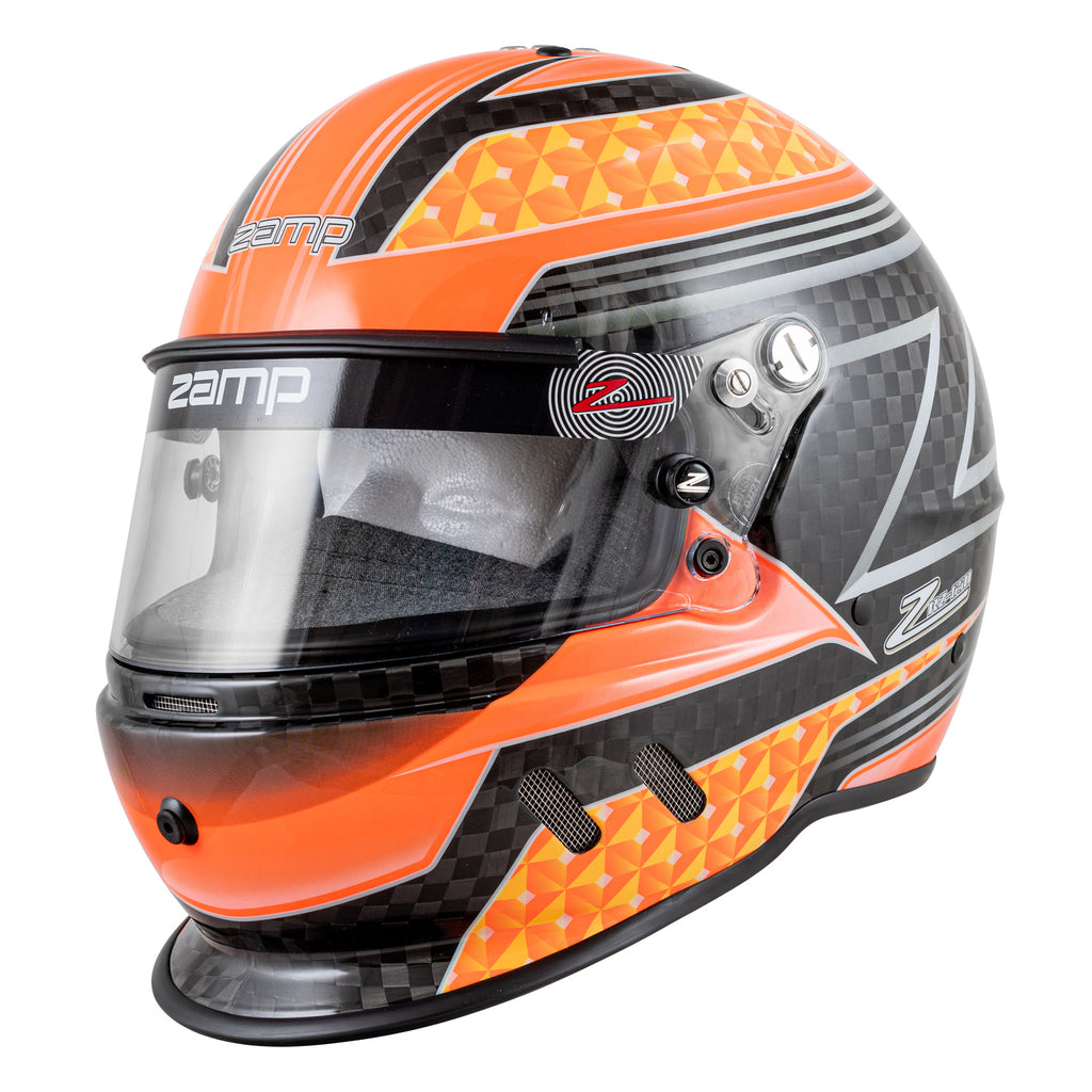 zamp Helmet RZ-65D Carbon L Flo Org/Yel SA2020