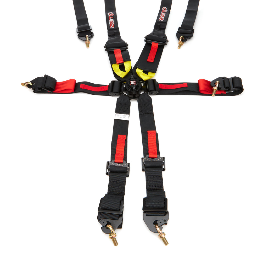 zamp Harness 6pt Black Cam L 3in/2in Shoulder FIA