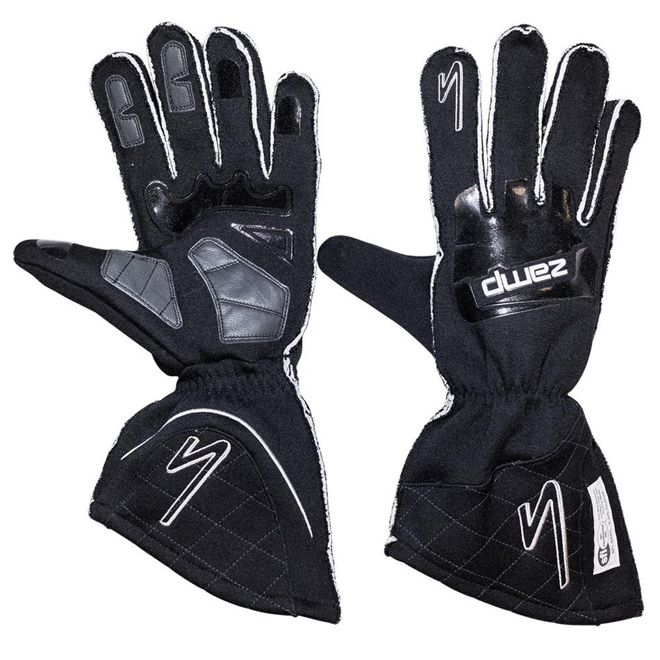 Zamp ZR-50 Black Multi-Layer SFI 3.3/5 Driving Gloves — Size 2X-Large