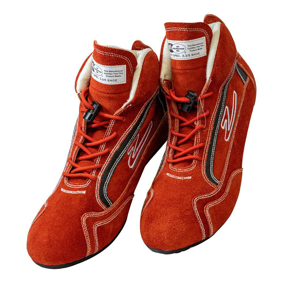 Zamp ZR-30 Mid-Top Driving Shoes SFI 3.3/5 Suede Red — Size 10