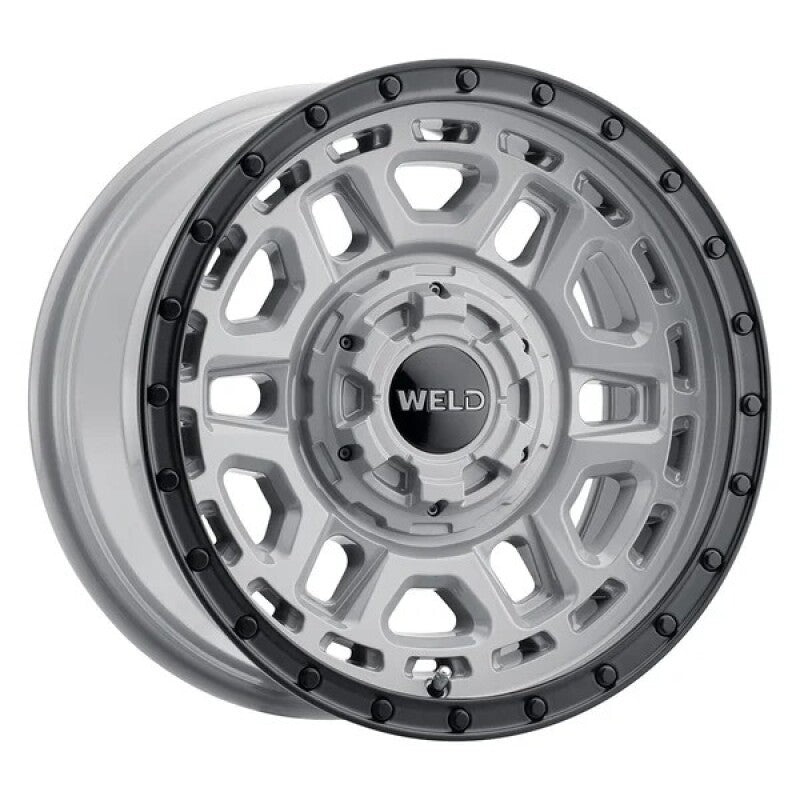 Weld Off-Road Crux 17x9in / 6x135 BP / ET -12 / 106.1mm Bore - Gloss Armor Gray / Satin Black Wheel