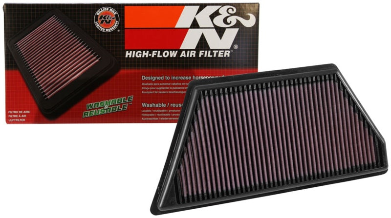 K&N 33-5055 Replacement Drop-In Air Filter — Fits 16-20 Cadillac CT6 V6-3.6L