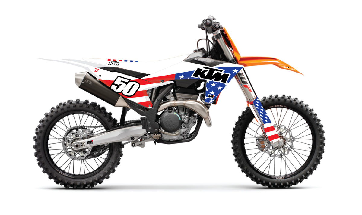 D-COR Complete KIT USA KTM SX/F 125-250 WHT BG (20-30-301)