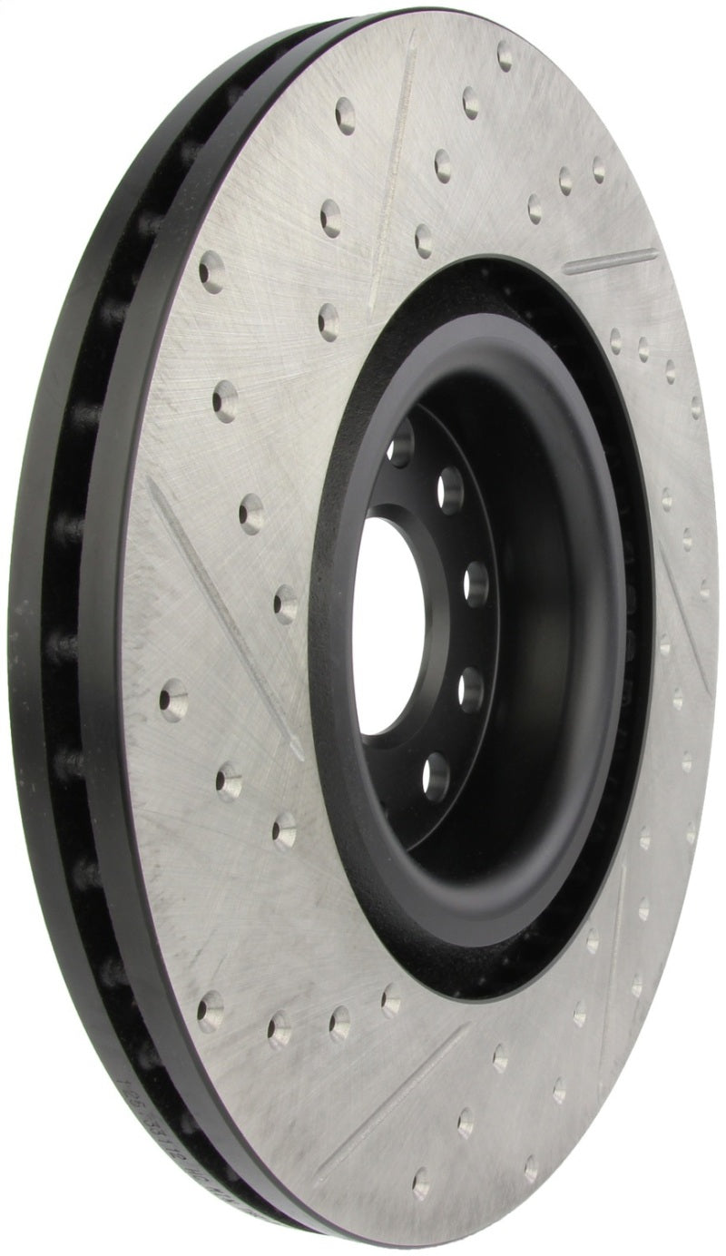 StopTech Slotted & Drilled Left Front Rotor — Fits 2009-2010 VW CC VR6, 2006-2008 VW Passat VR6