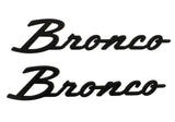 Insignias para guardabarros Ford Racing 2021+ Bronco Classic Script - Negro mate (par)