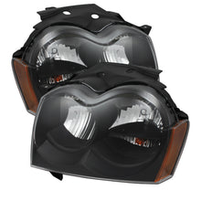 Cargar imagen en el visor de la galería, Xtune Jeep Grand Cherokee 05-07 Crystal Headlights Black HD-JH-JGC05-AM-BK