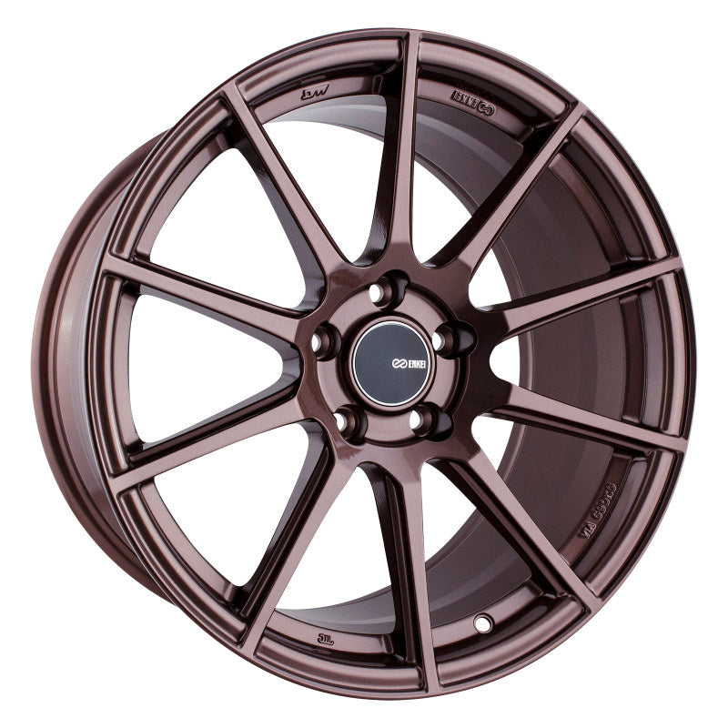 Rueda de cobre Enkei TS10 de 18 x 9,5, 35 mm de desplazamiento, patrón de pernos de 5 x 114,3 y diámetro interior de 72,6 mm