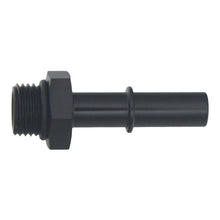 Cargar imagen en el visor de la galería, DeatschWerks 6AN ORB Male to 3/8in Male EFI Quick Connect Adapter - Anodized Matte Black