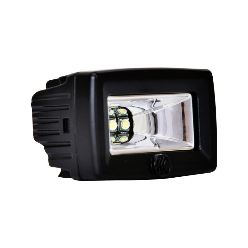 KC HiLiTES C-Series C2 LED 2in Backup Area Flood Light 20W (Pair Pack) - Black