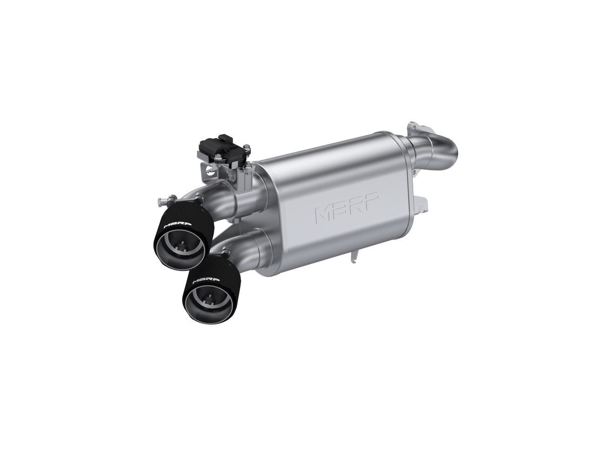 MBRP Dual Stacked Slip-on System w/ Active Exhaust CF TIP (AT-9524AS)