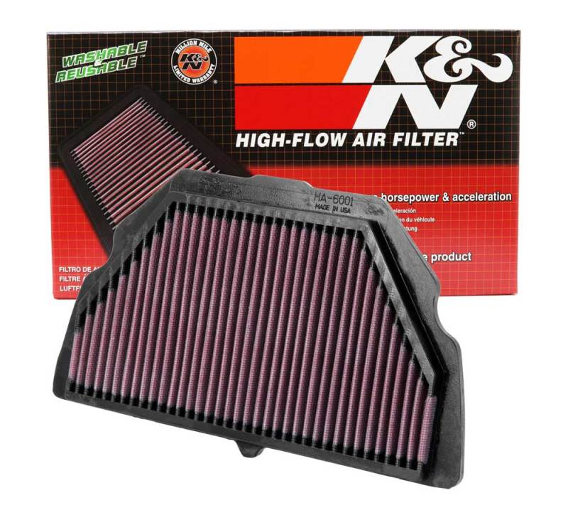 K&N HA-6001 High-Flow Replacement Air Filter — Fits 2001-2006 Honda CBR600F F4i