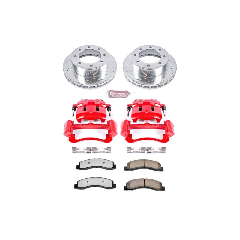Power Stop Z36 Truck & Tow Front Brake Kit w/Cals — Fits 99-04 Ford F-350 Super Duty