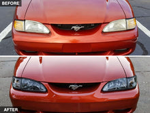 Cargar imagen en el visor de la galería, Raxiom 94-98 Mustang Axial Series Cobra Style Headlights- Black Housing (Clear Lens)