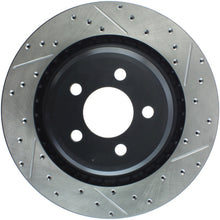 Cargar imagen en el visor de la galería, StopTech SportStop 06-09 Chrysler SRT-8 Rear Left Drilled &amp; Slotted Rotor