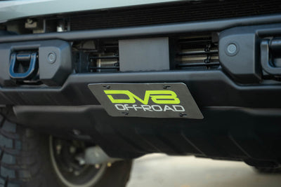 DV8 Offroad Slanted Front License Plate Mount — Fits 2021-2025 Ford Bronco Capable Bumper