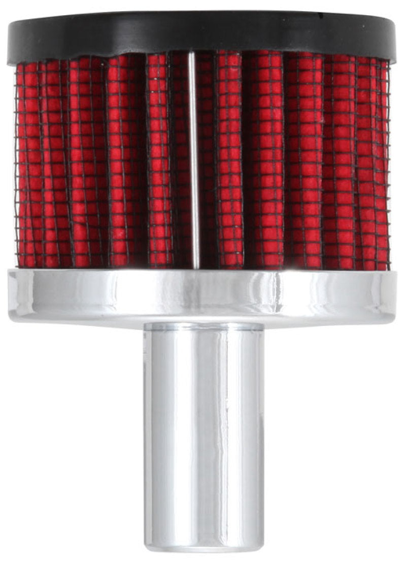 K&N 62-1020 Crankcase Vent Filter — .625in Vent, 2in OD, 1.5in Height, Rubber Top