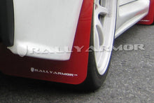 Cargar imagen en el visor de la galería, Rally Armor 07-17 Mitsubishi Lancer Red UR Mud Flap w/ White Logo