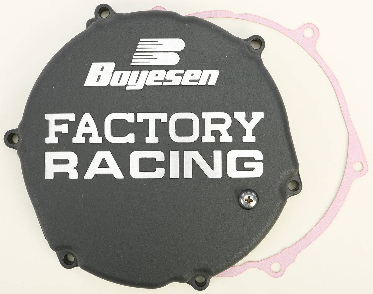 Boyesen Factory Racing Clutch Cover Black (CC-12B)