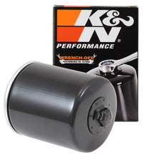 Load image into Gallery viewer, K&amp;N Harley Davidson / Buell 3in OD x 4.063in H Black Oil Filter