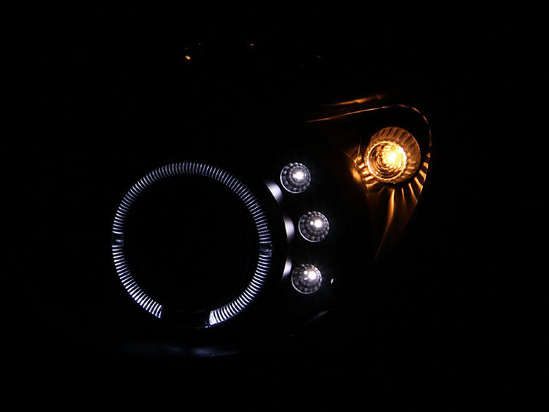 Faros delanteros con proyector ANZO 2002-2003 Subaru Impreza con Halo negro