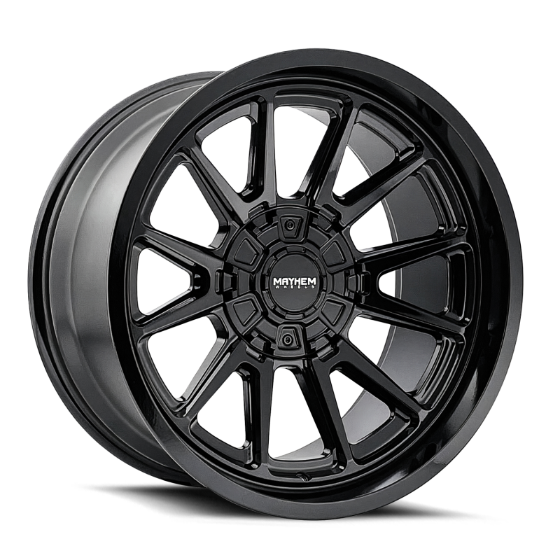 Mayhem 8116 Intrepid 20x9 / 8x180 BP / 0mm Offset / 124.1mm Hub Gloss Black Wheel