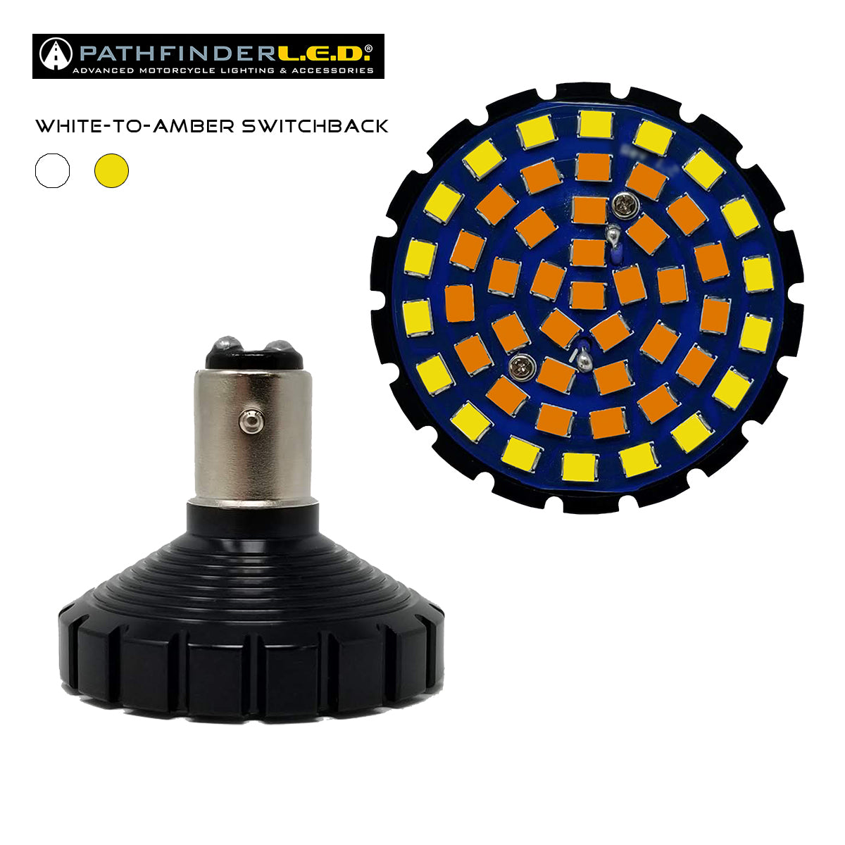 Pathfinder Bullet Ultra Bright LED White/Amber 1157 Style EA (4857SB)