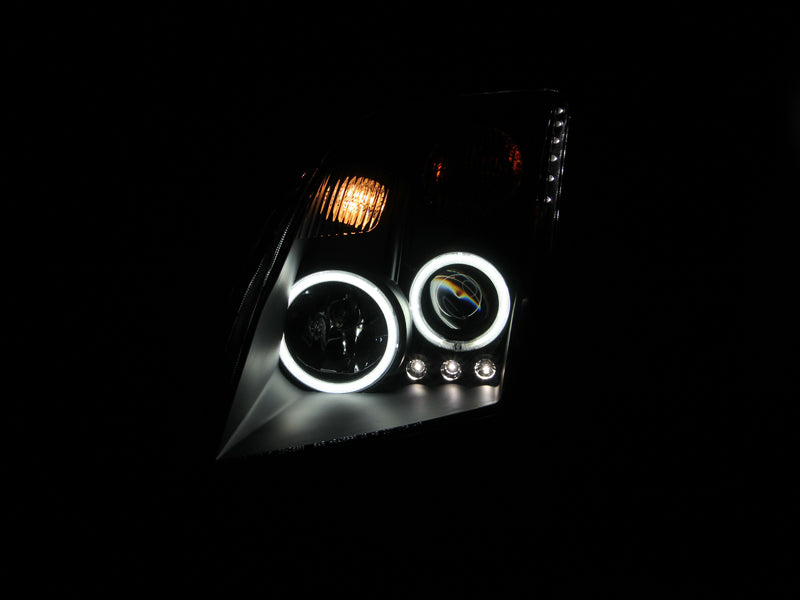 Faros delanteros con proyector ANZO 2007-2012 Nissan Sentra, color negro