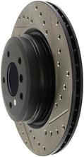 Cargar imagen en el visor de la galería, Rotor trasero izquierdo ranurado y perforado StopTech 06 BMW 330 / 07-09 BMW 335