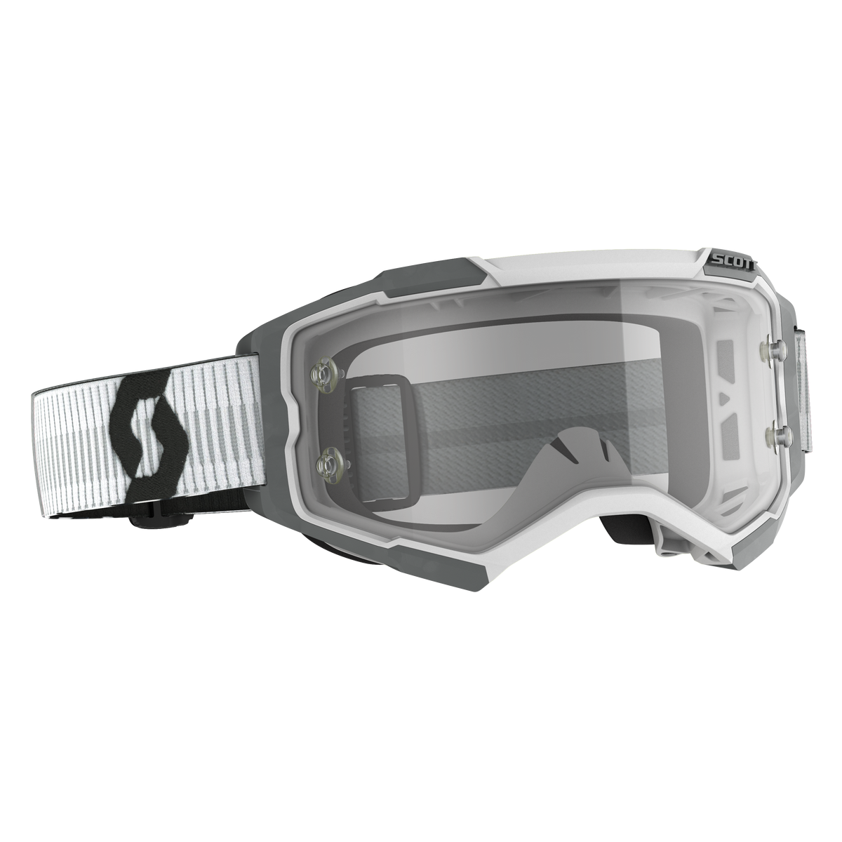 Scott Fury Goggle White/Grey Clear Works Lens (2745141039113)
