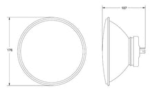 Cargar imagen en el visor de la galería, Faro delantero de luz alta y baja simple Hella de 178 mm (7 pulgadas) H4 12 V 60/55 W