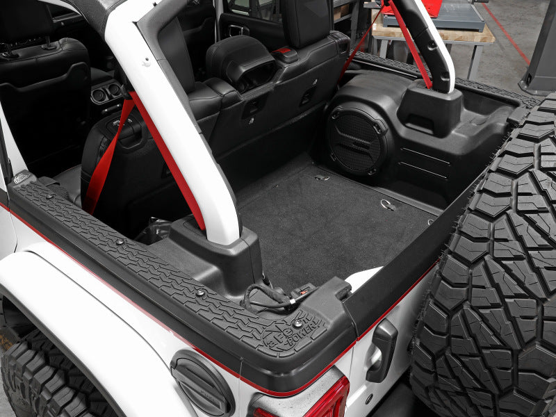 Cubiertas para rieles de caja Terra Guard para Jeep Wrangler JL aFe 18-22 (solo modelos de 4 puertas con techo rígido de 3 piezas)