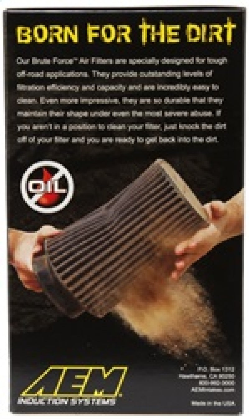 AEM Dryflow 3.5in X 7in Round Tapered Air Filter — Off-Road Performance