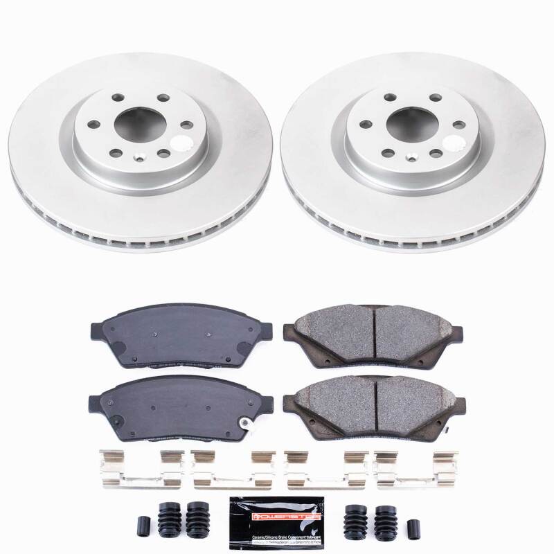 Power Stop 10-16 Cadillac SRX Front Z23 Coated Brake Kit
