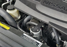 Cargar imagen en el visor de la galería, J&amp;L 16-24 Nissan Titan 5.6L Passenger Side Oil Separator 3.0 - Clear Anodized