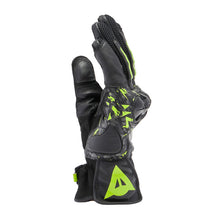 Cargar imagen en el visor de la galería, Dainese Mig 3 Unisex Leather Gloves Black/Anthracite/Yellow Fluorescent - Large